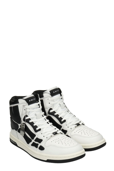 Shop Amiri Skeel Op Hi Sneakers In White Leather