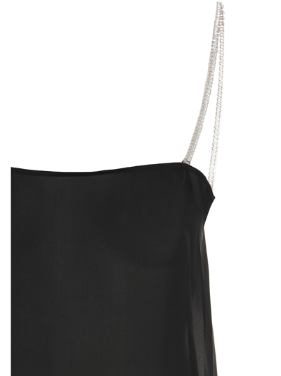 Shop Alexandre Vauthier Sequin Silk Top In Black