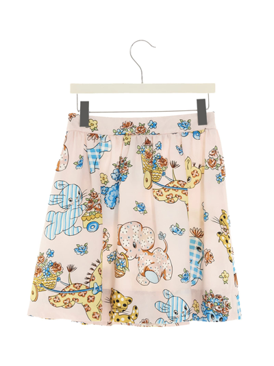 Shop Moschino All-over Print Viscose Skirt. In Multicolor
