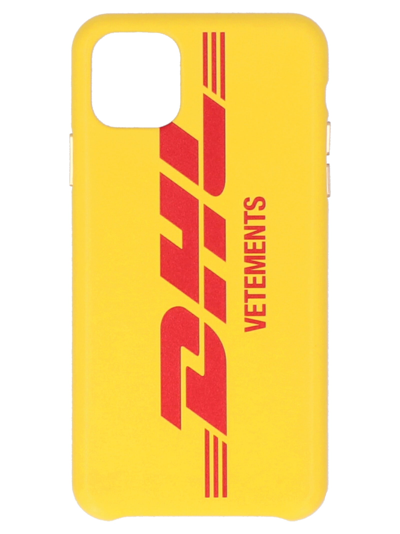 Shop Vetements Dhl Collab. I-phone 11 Pro Max Case In Yellow