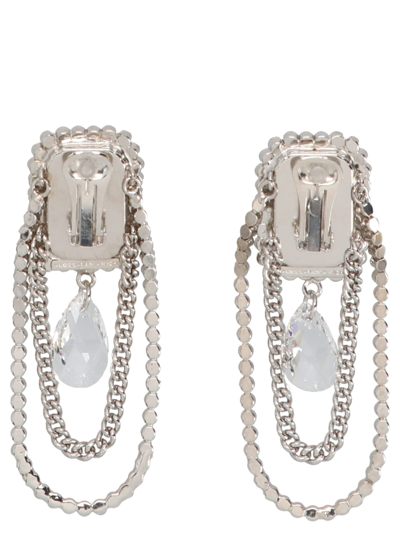 Shop Alessandra Rich Drop Earrings In Silver