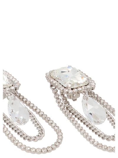 Shop Alessandra Rich Drop Earrings In Silver