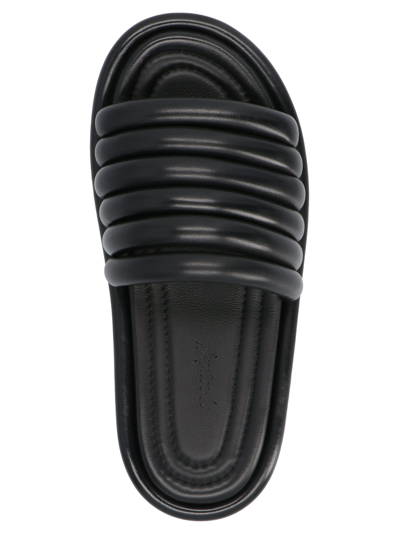 Marsèll Black Spalmata Flat Sandals