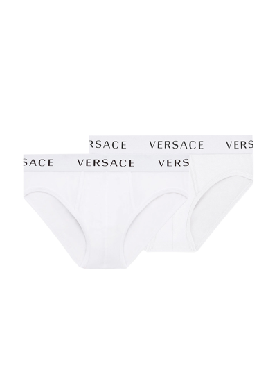 Shop Versace Slip In White