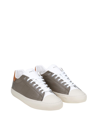 Shop Date Army Color Leather Sneakers In Military