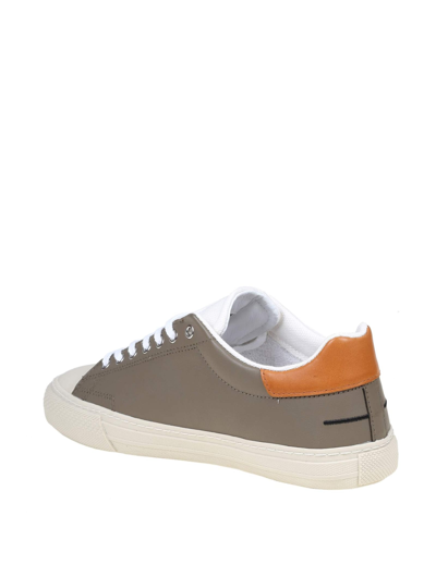 Shop Date Army Color Leather Sneakers In Military