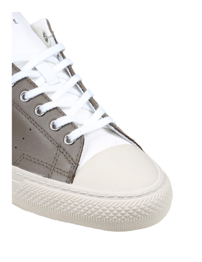 Shop Date Army Color Leather Sneakers In Military