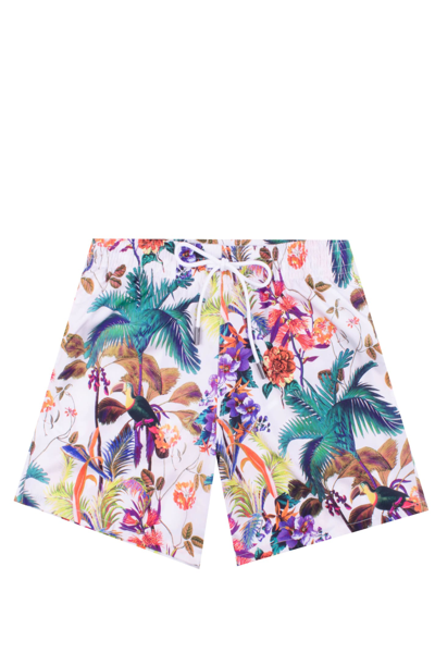 Shop Etro Swimsuit With Multicolor Print In Bianco