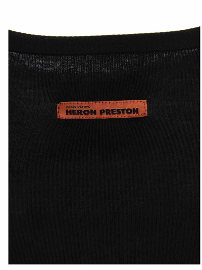 Shop Heron Preston Top With Suspenders In Black