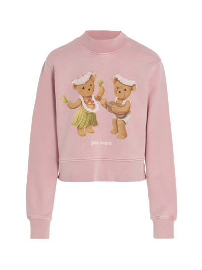 Shop Palm Angels Dancing Bears Sweatshirt In Pink