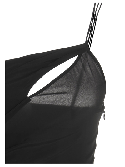 Shop N°21 Nensi Dojaka Collab. One-shoulder Dress In Black