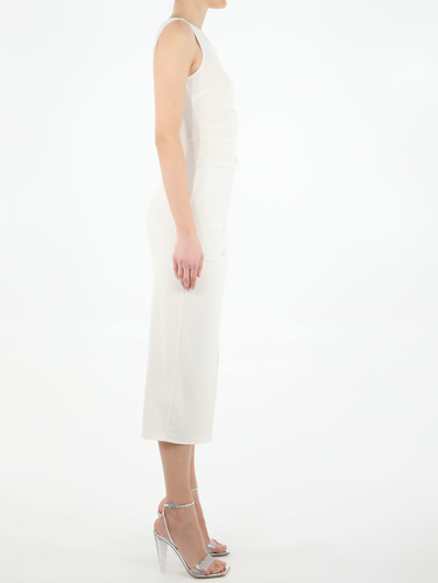 Shop Self-portrait Asymmetric Cream Dress