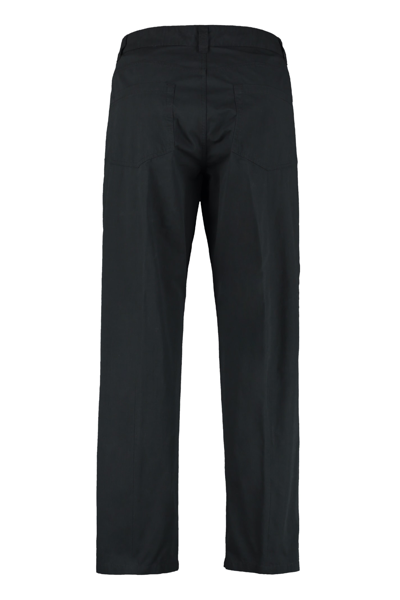 Shop Moncler Genius 5 Moncler Craig Green - Cotton-blend Straight-leg Trousers In Nero