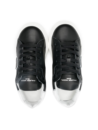 Shop Philippe Model Sneakers With Logo In Nero-bianco
