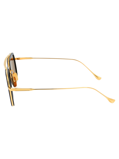 Shop Dita Flight.006 Sunglasses In Navy - 18k Gold W/dark Brown - Ar