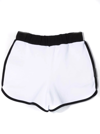 Shop Balmain White Cotton Shorts In Bianco
