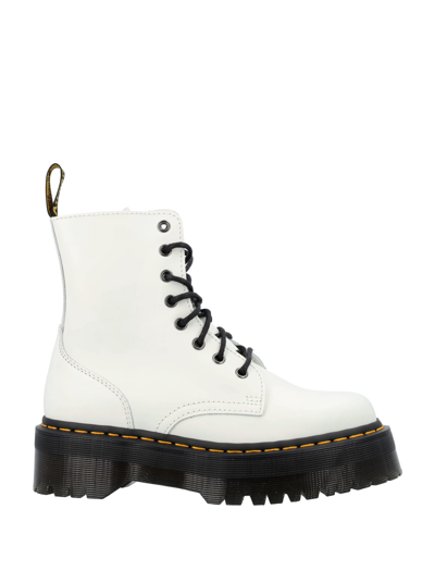 Shop Dr. Martens' Jadon Polished Smooth Leather Platform Boots In White
