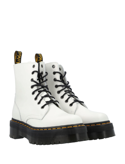 Shop Dr. Martens' Jadon Polished Smooth Leather Platform Boots In White