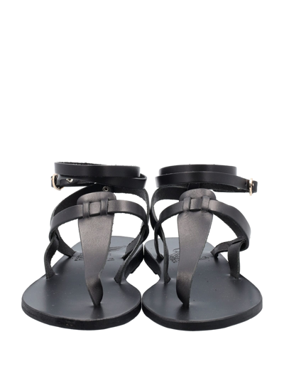 Shop Ancient Greek Sandals Estia Leather Sandals In Black