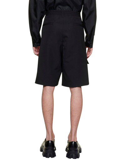 Shop Prada Knee-length Shorts In Nero