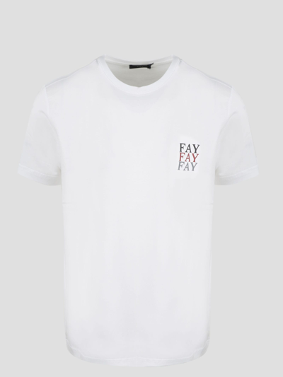 Shop Fay Triple Logo T-shirt