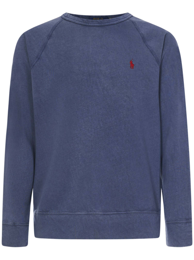 Shop Polo Ralph Lauren Sweatshirt In Bluette