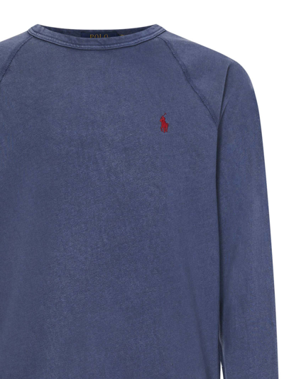 Shop Polo Ralph Lauren Sweatshirt In Bluette