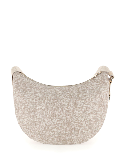 Shop Borbonese Luna Bag With Op Motif  In Sand
