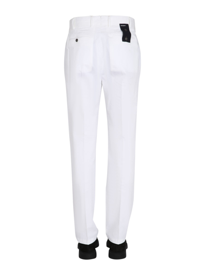Shop Lardini Poplin Pants In Bianco