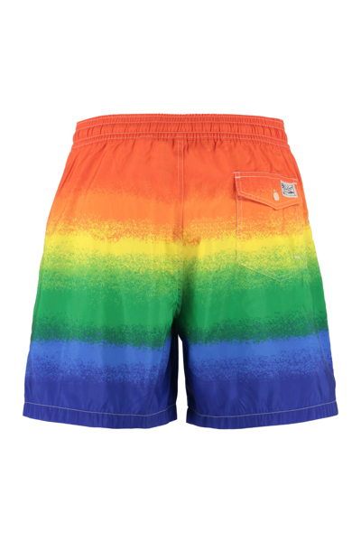 Shop Polo Ralph Lauren Printed Swim Shorts In Multicolore