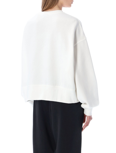 Shop Nike Essentials Oversized Fleece Crew Sweatshirt In White