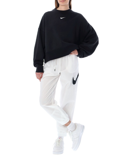 Shop Nike Essentials Oversized Fleece Crew Sweatshirt In Black