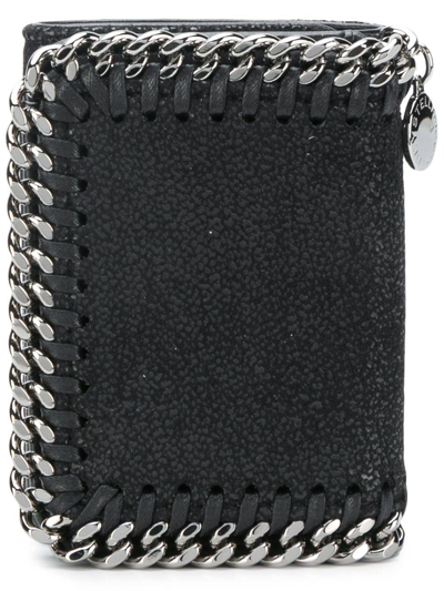 Shop Stella Mccartney Falabella Compact Wallet In Black