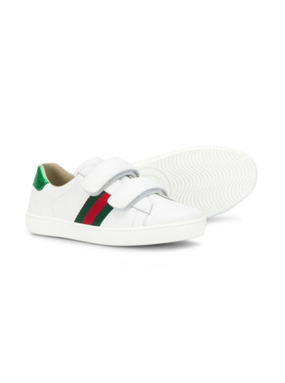 Shop Gucci New Ace Leather Sneakers