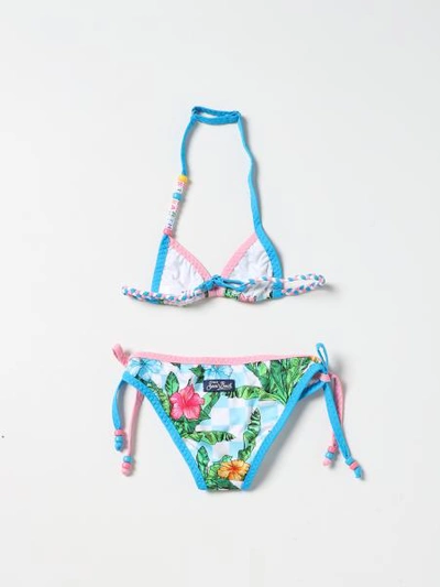 Shop Mc2 Saint Barth Bikini With Logo In Fiorato