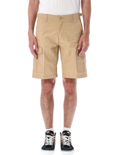Carhartt Aviation Cotton Bermuda Shorts In Beige | ModeSens