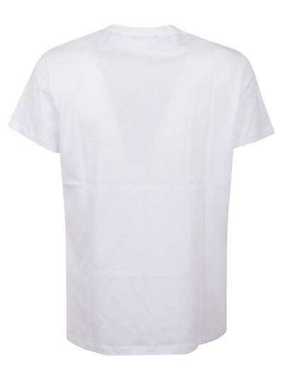 Shop Balmain Foil T-shirt - Classic Fit In Gac Blanc Argent
