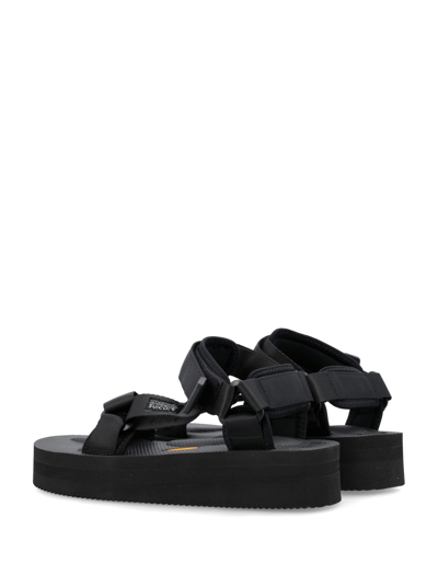 Shop Suicoke Depa Wedge Sandals In Black