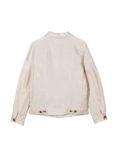 Shop Brunello Cucinelli Beige Lightweight Jacket Teen Boy