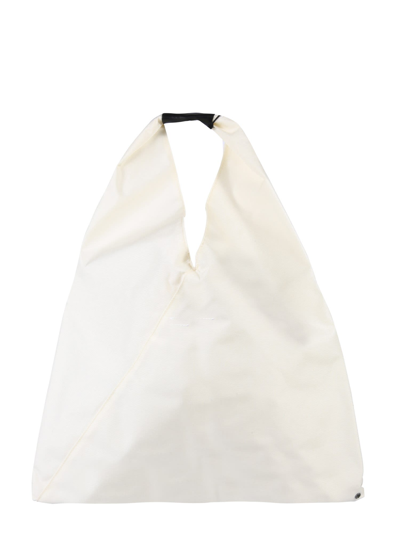 Shop Mm6 Maison Margiela Bag With Logo In Bianco