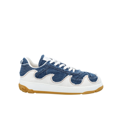Shop Gcds Denim Sneakers In Blue