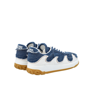 Shop Gcds Denim Sneakers In Blue