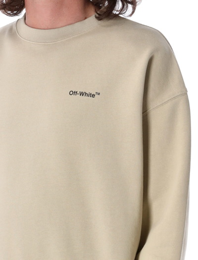 Shop Off-white Caravaggio Arrow Sweatshirt In Dark Sand