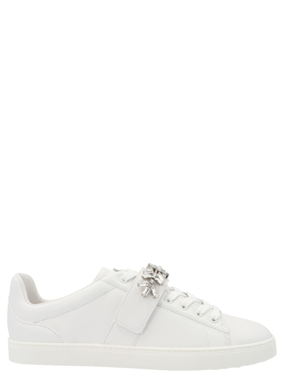 Shop Stuart Weitzman Promise Sneakers In White