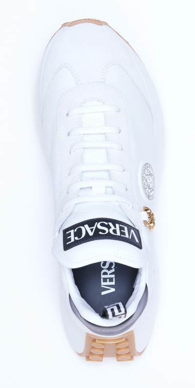 Versace Triplatform Sneakers In Bianco, Nero E Oro | ModeSens
