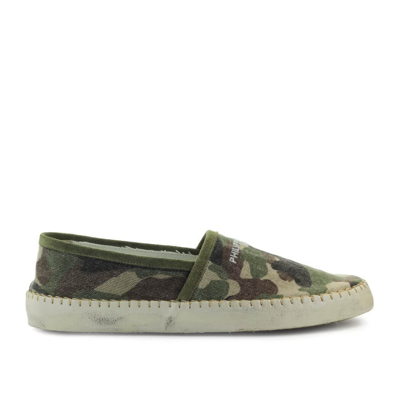 Shop Philippe Model Marseille Camouflage Green Espadrille In Military