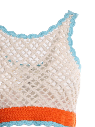 Shop Sportmax Stresa Crochet Top In Beige