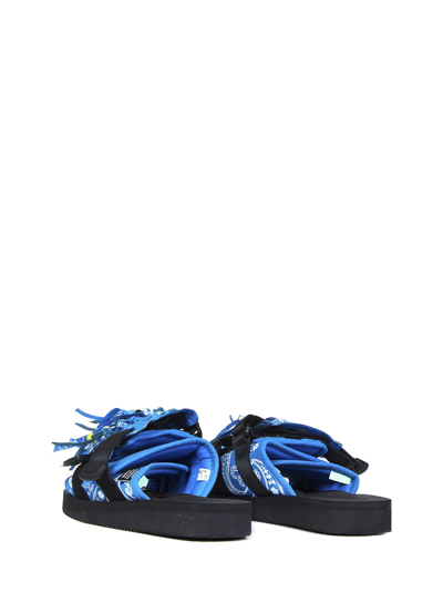 Shop Alanui X Suicoke Moto Fringed Suicoke Sandals In Blue