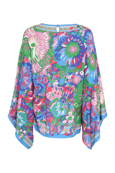 Shop Dolce & Gabbana Printed Silk Blouse In Jw Multic