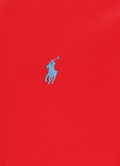 Shop Ralph Lauren Pique Slim-fit Polo Shirt In African Red/c6982